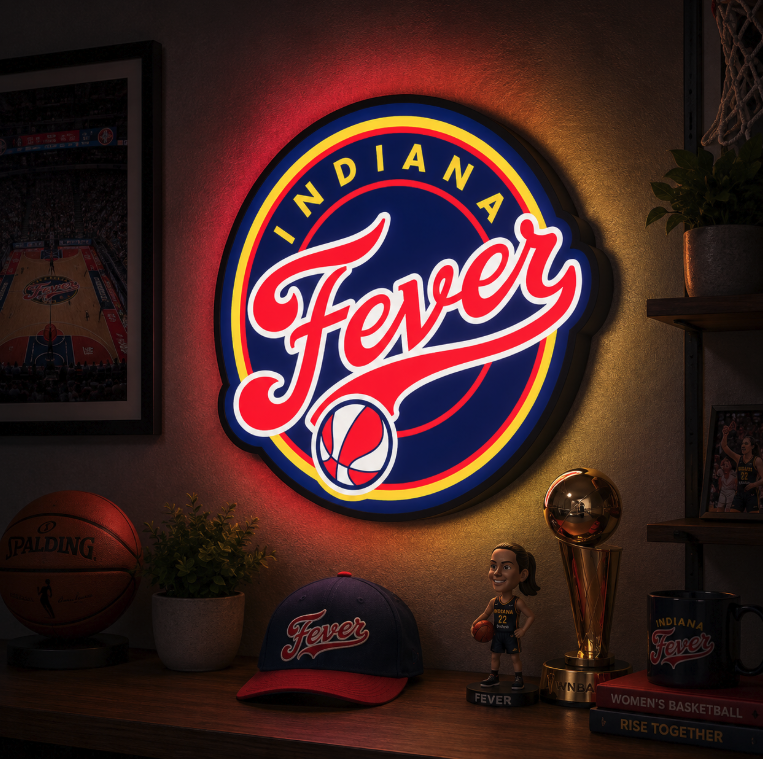 فایل سه بعدی | ایندیانا Fever WNBA LED Lightbox | 3MF قابل چاپ سه بعدی چند رنگ