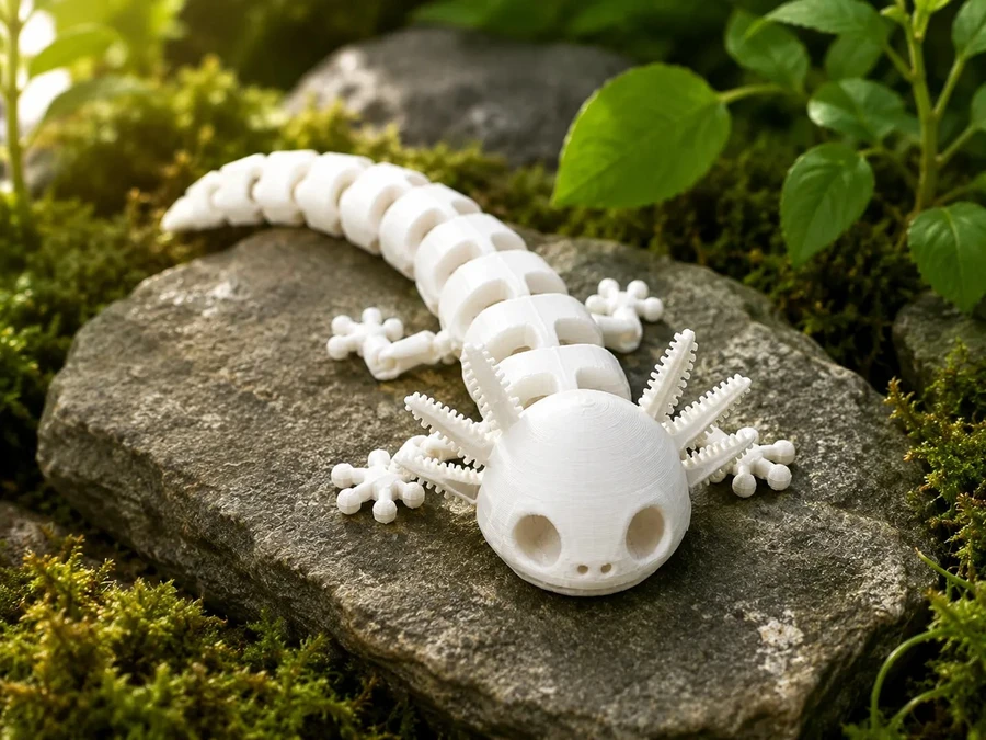 فایل سه بعدی | Axolotl Skeleton – Flexi چاپ در محل