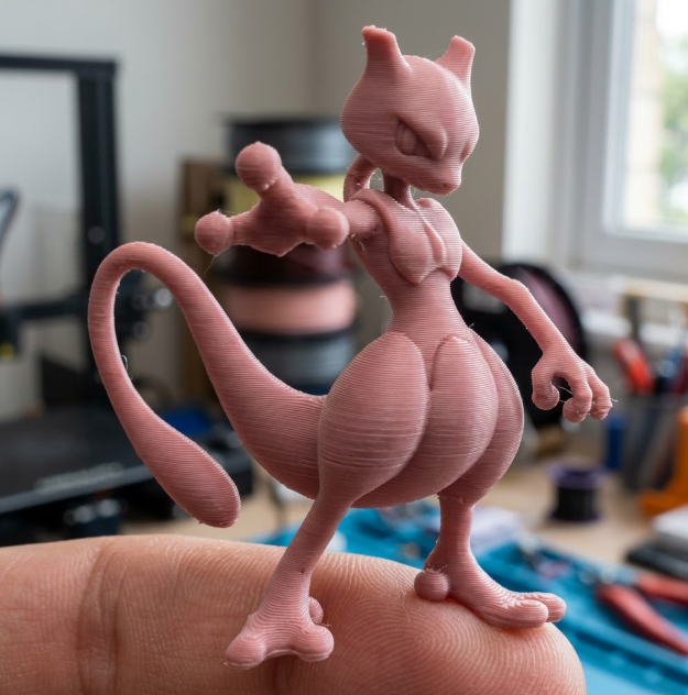 فایل سه بعدی | Mini Mewtwo Pokemon