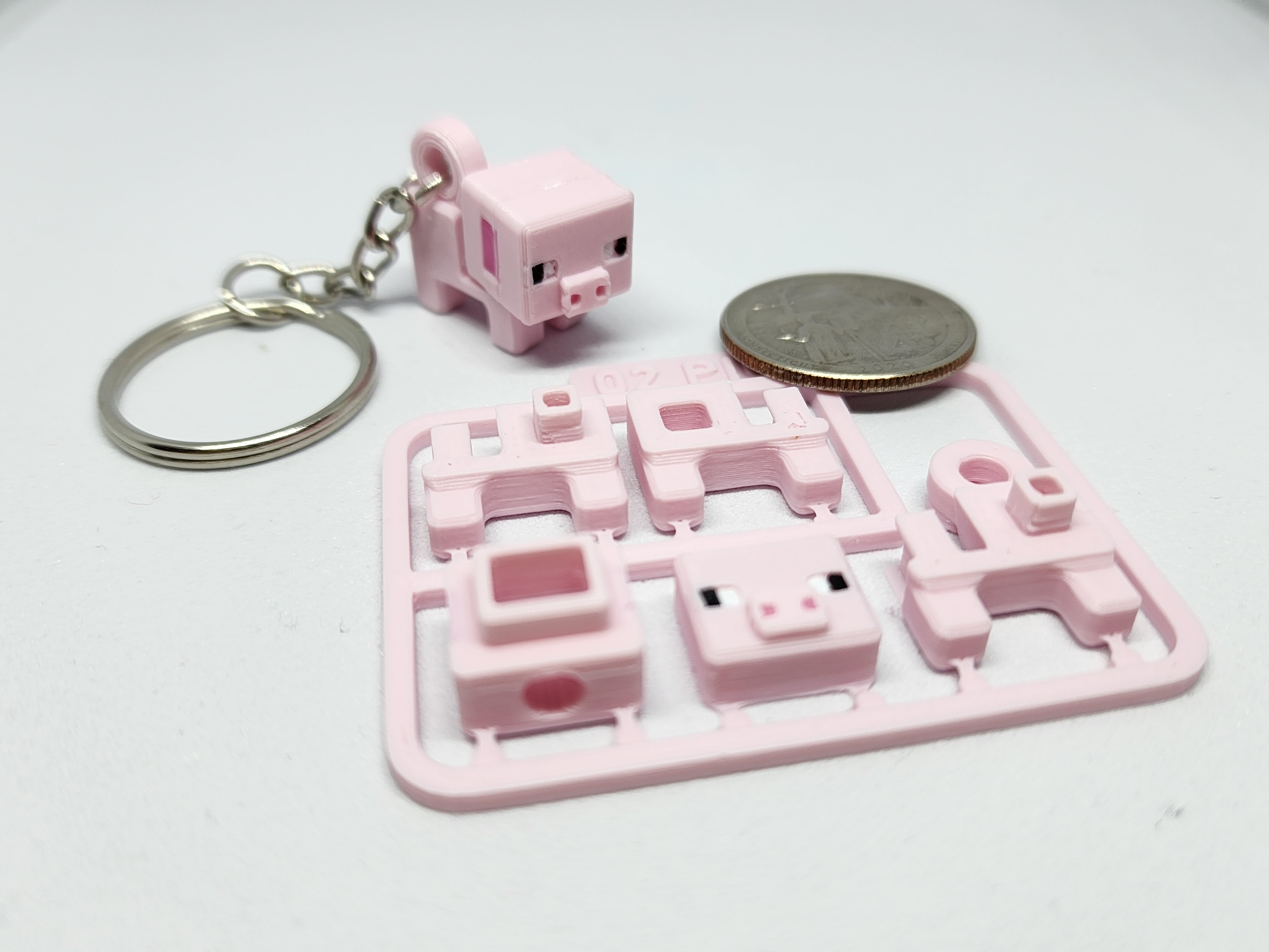کارت کیت فیگور کوچک Pig الهام گرفته از Minecraft