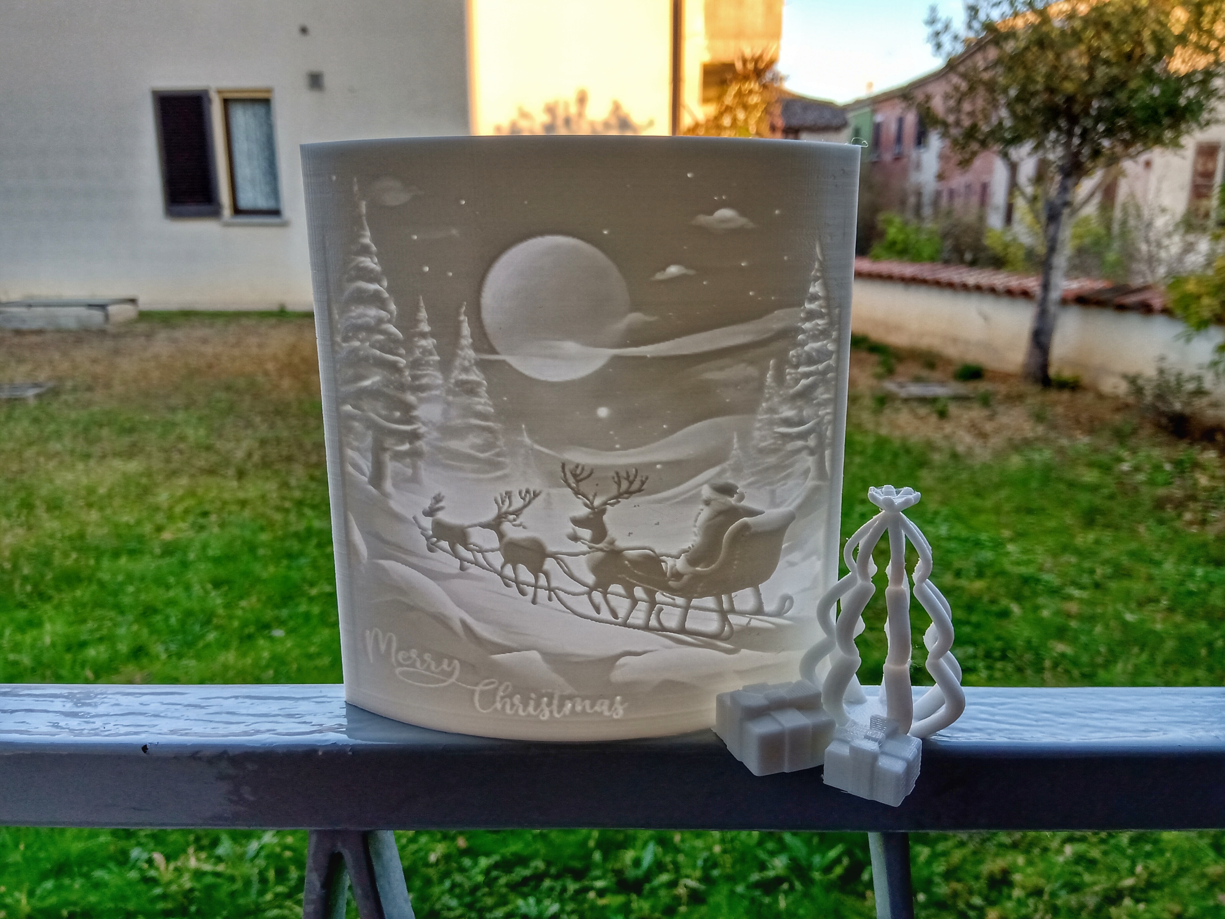 فایل سه بعدی | Lithophane کریسمس مبارک - کارت تبریک