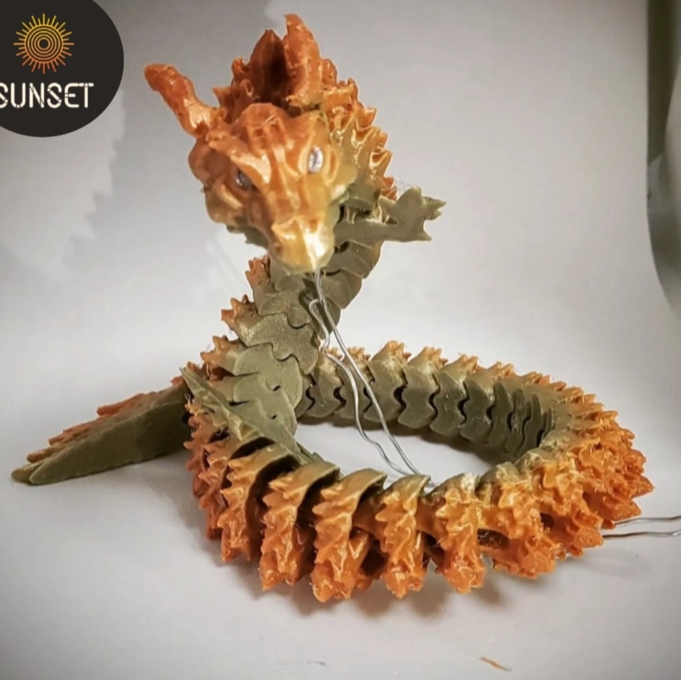 فایل سه بعدی | Articulated Spirit Dragon_ Dragon_No Support_Easy Output_Print یکباره