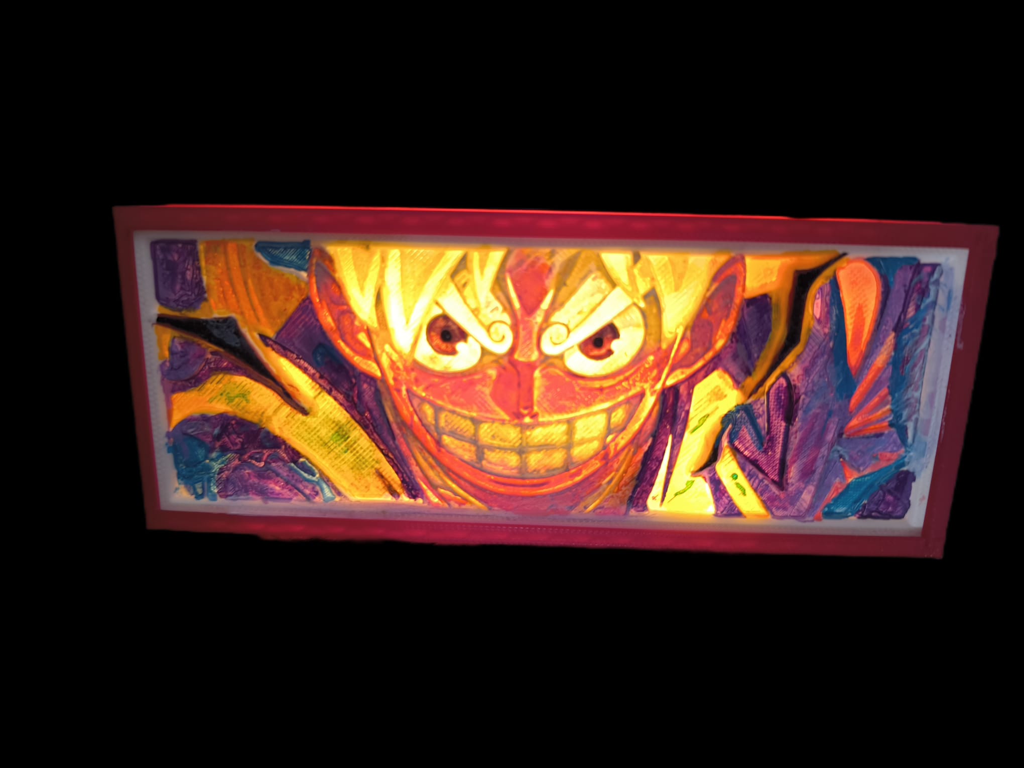 فایل سه بعدی | Luffy Gear 5 - لایت باکس چند رنگ تک تکه